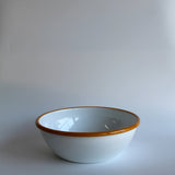 Emaye Kase 26cm - Altın Sarı & Beyaz
