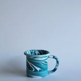 Emaye Turkuaz Mermer Desen Kupa 250ml