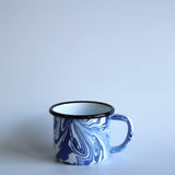 Emaye Lacivert Mermer Desen Kupa 350 ml