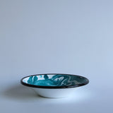 Emaye Turkuaz Mermer Desen Tabak 17cm