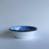 Emaye Lacivert Mermer Desen Kase 20 cm