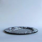 Emaye Siyah Mermer Desen Supla