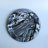 Emaye Siyah Mermer Desen Supla