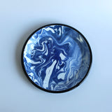 Emaye Lacivert Mermer Desen Tabak 25cm