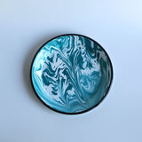 Emaye Turkuaz Mermer Desen Tabak 25cm