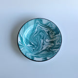 Emaye Turkuaz Mermer Desen Tabak 23cm