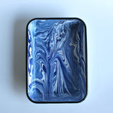 Emaye Lacivert Mermer Desen Meze Tabağı V3