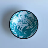 Emaye Turkuaz Mermer Desen Tabak 17cm