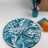 Emaye Turkuaz Mermer Desen Supla