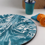 Emaye Turkuaz Mermer Desen Supla