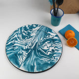 Emaye Turkuaz Mermer Desen Supla