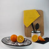 Emaye Siyah Mermer Desen Oval Tabak