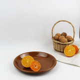 Emaye Tabak 18cm - Kahverengi