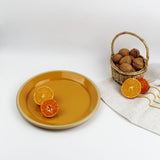 Emaye Tabak 25cm - Altın Sarı