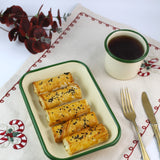 Emaye Meze Tabağı 21*14cm - Yeşil
