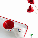 LOVE Seramik Kupa - Kırmızı