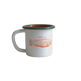 Emaye Küçük Kupa 250ml - Turuncu Balık Desen